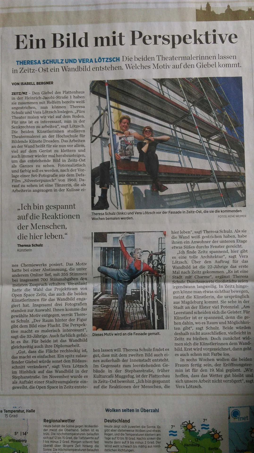 Die Tänzerin – Fassade Zeitz, Detailansicht